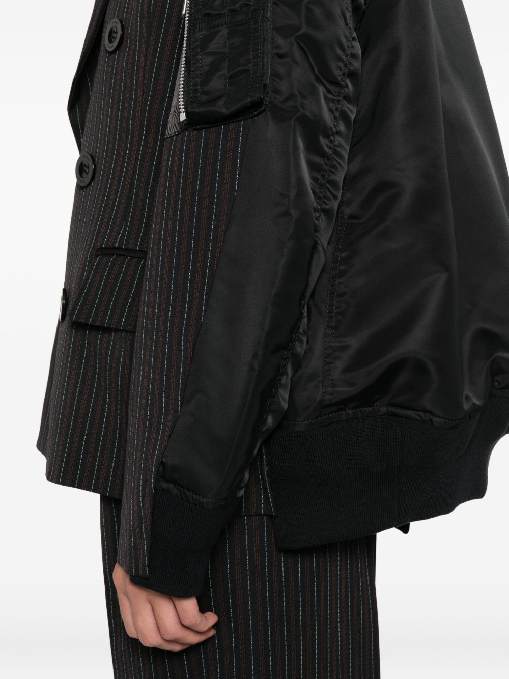 pinstripe double-breasted jacket - 5