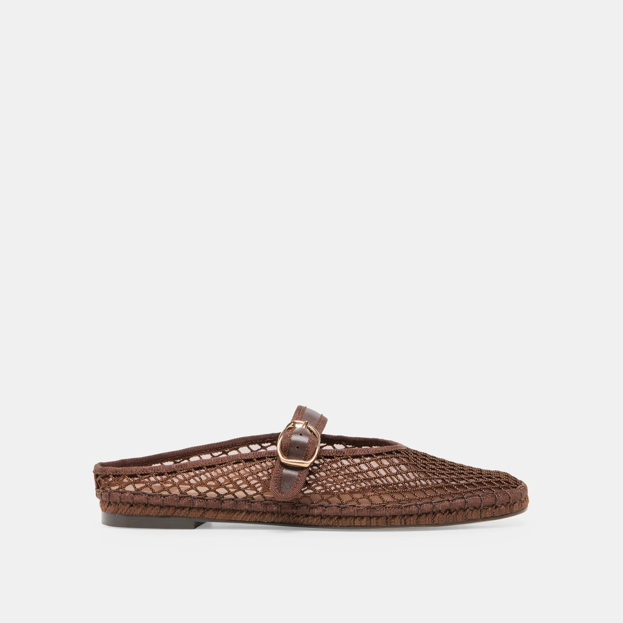 MILIE FLATS CHOCOLATE WOVEN MESH - 1