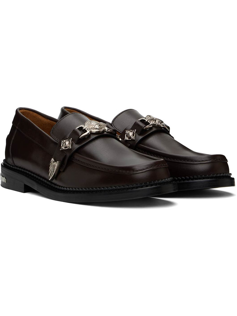SSENSE Exclusive Brown Metal Loafers 4