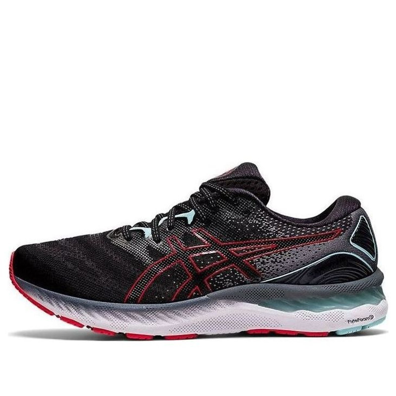 ASICS 젤 Nimbus 23 2E 넓은 '블랙 전기 레드' 1011B006-007 - 1
