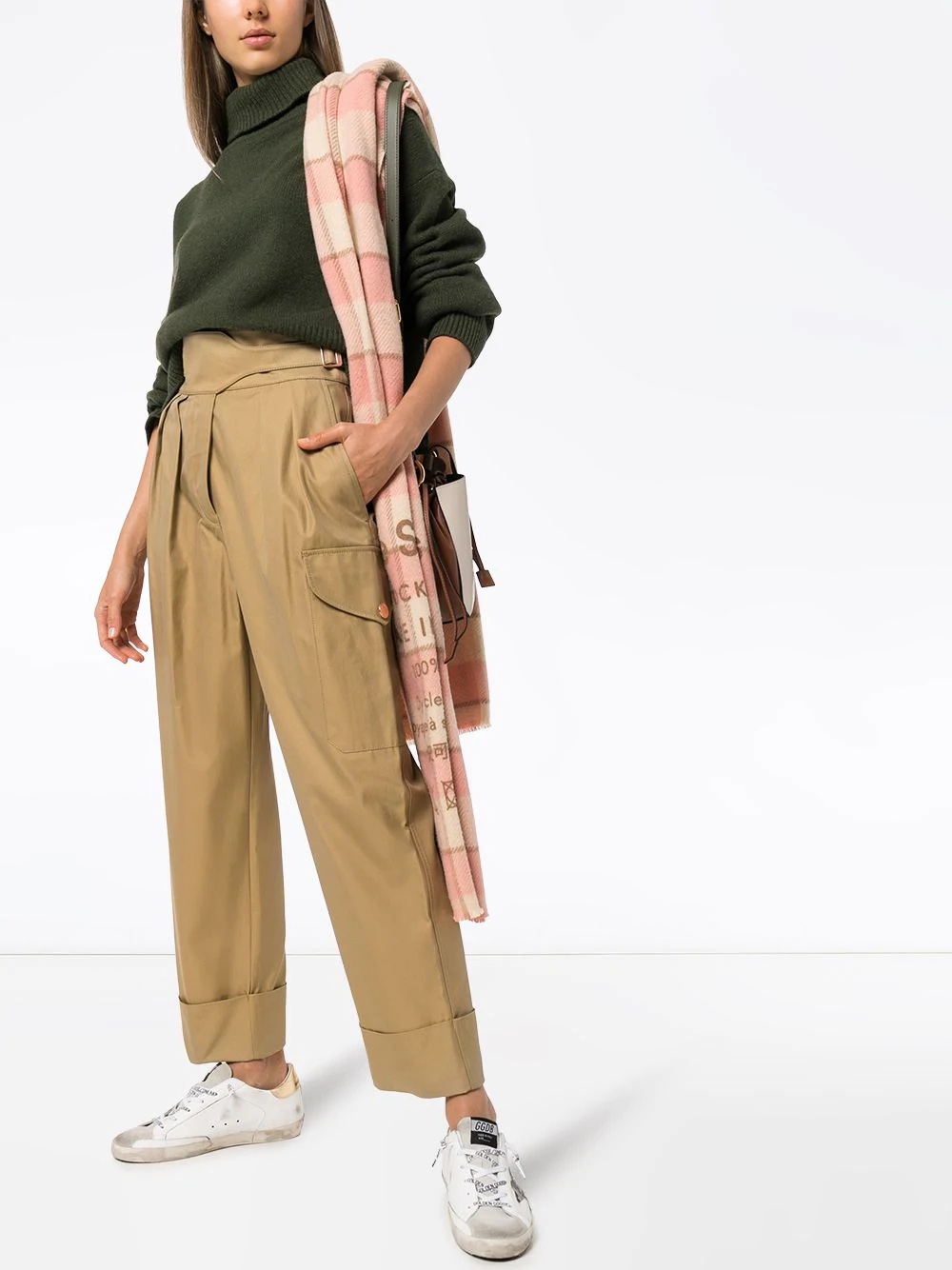 City high-waisted cargo trousers - 2