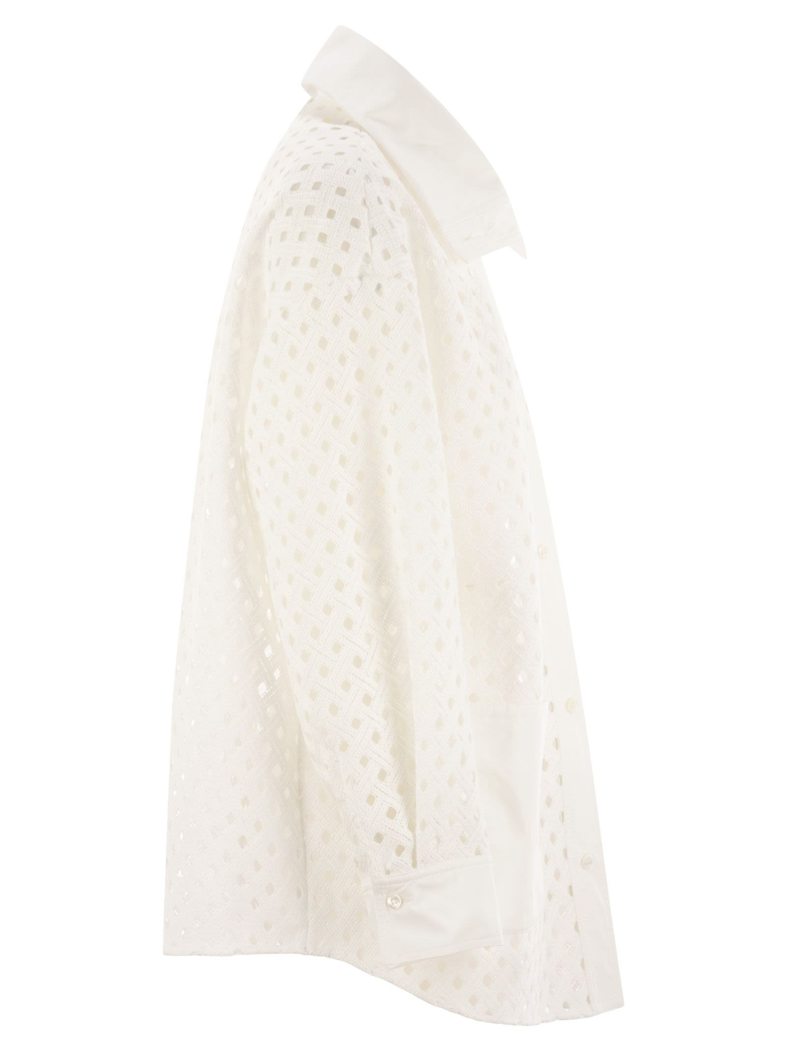 Herno Women Crochet-Effect Shirt-Cut Jacket - 3