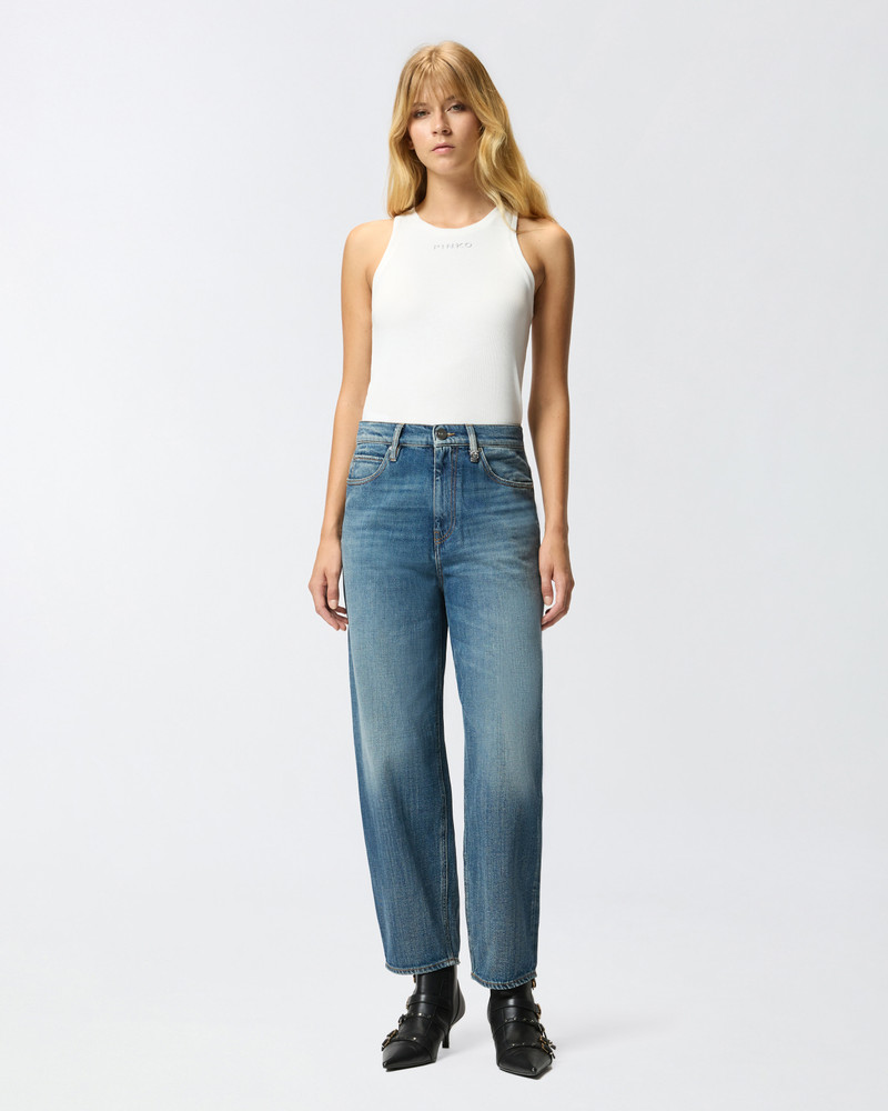 PINKO SOFT DENIM BALLOON-FIT JEANS outlook
