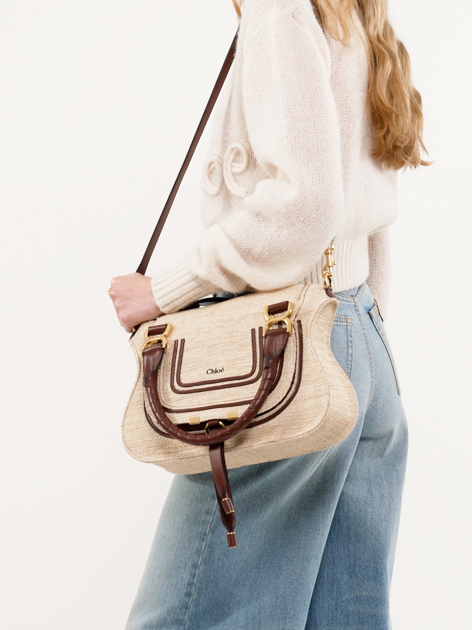 SMALL MARCIE BAG IN RAFFIA-EFFECT FIBERS - 4