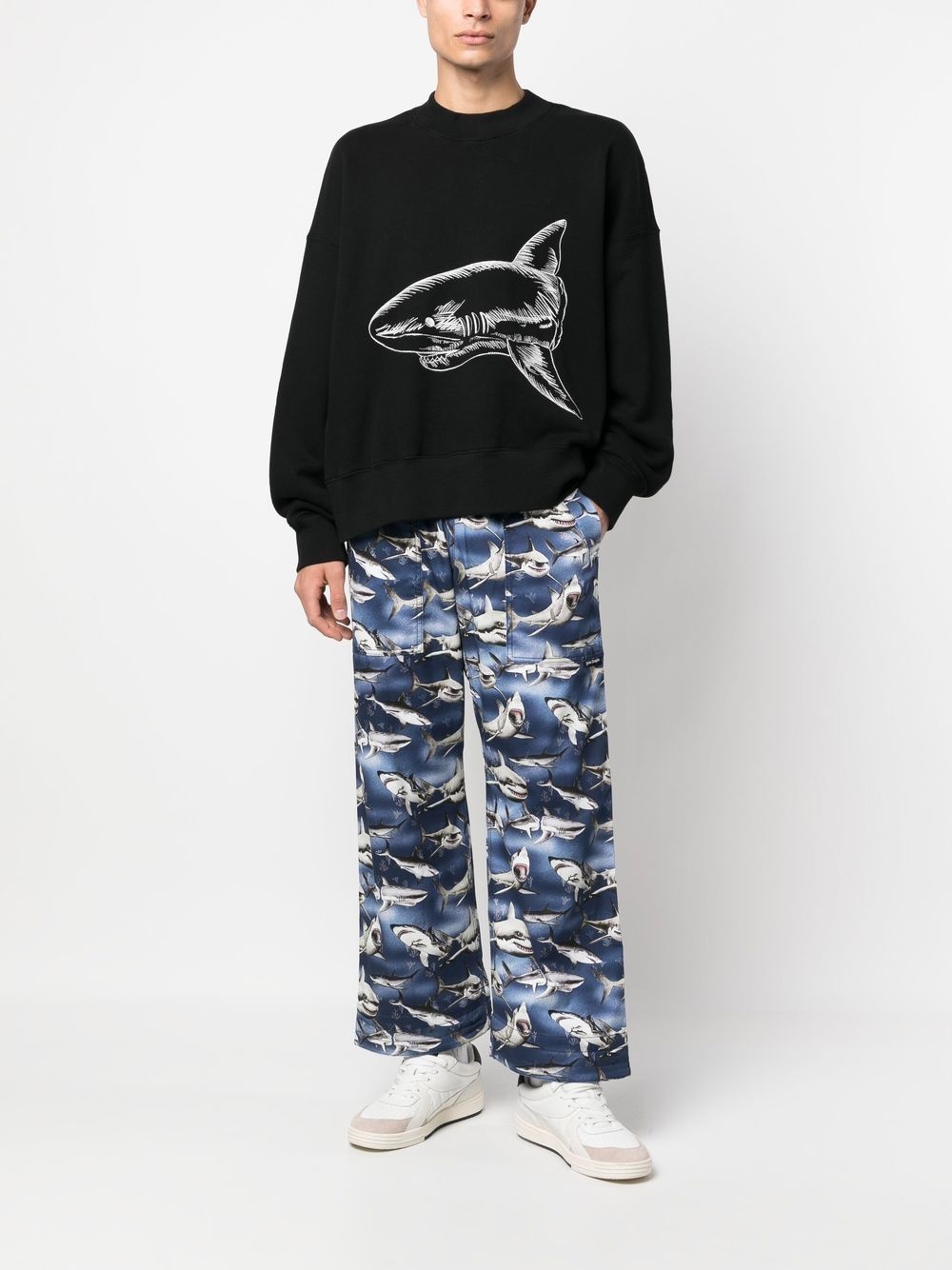 Split Shark crew-neck sweatshirt - 2