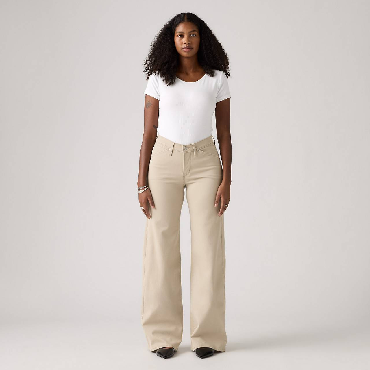 318 SHAPING NOTCH BACK WIDE LEG WOMEN'S JEANS - 2