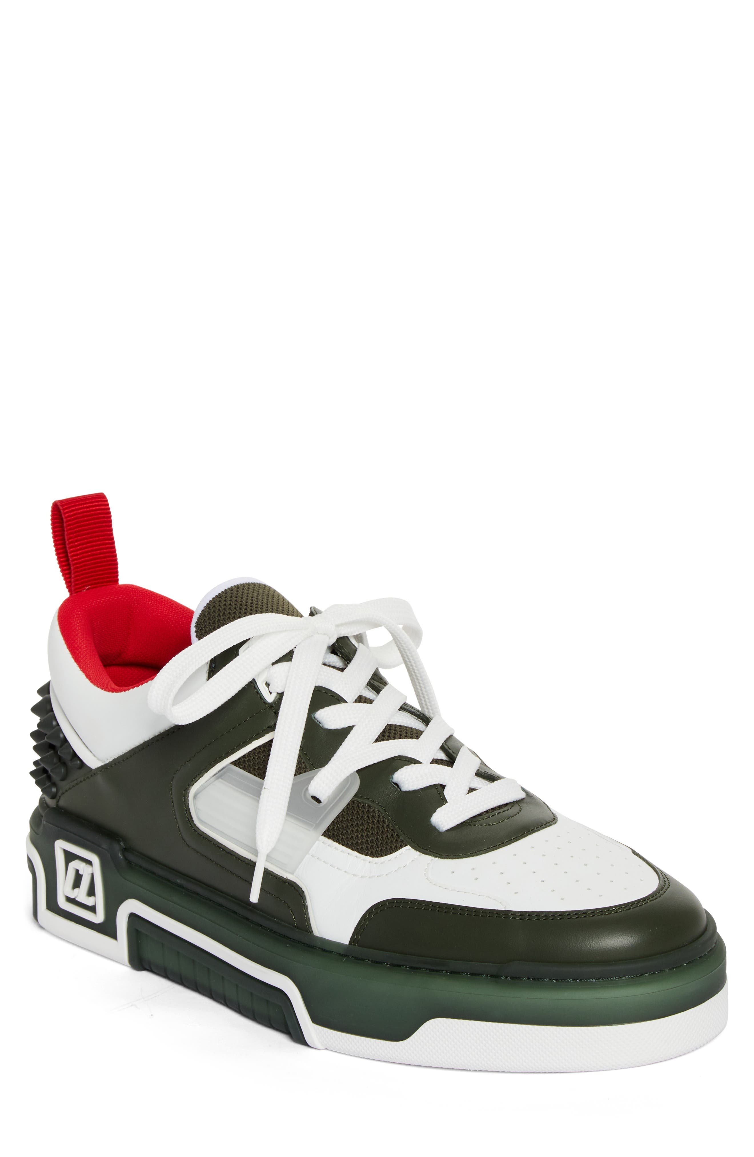 Christian Louboutin Astroloubi Flat Low Top Sneaker in White/Tennessee at Nordstrom - 1