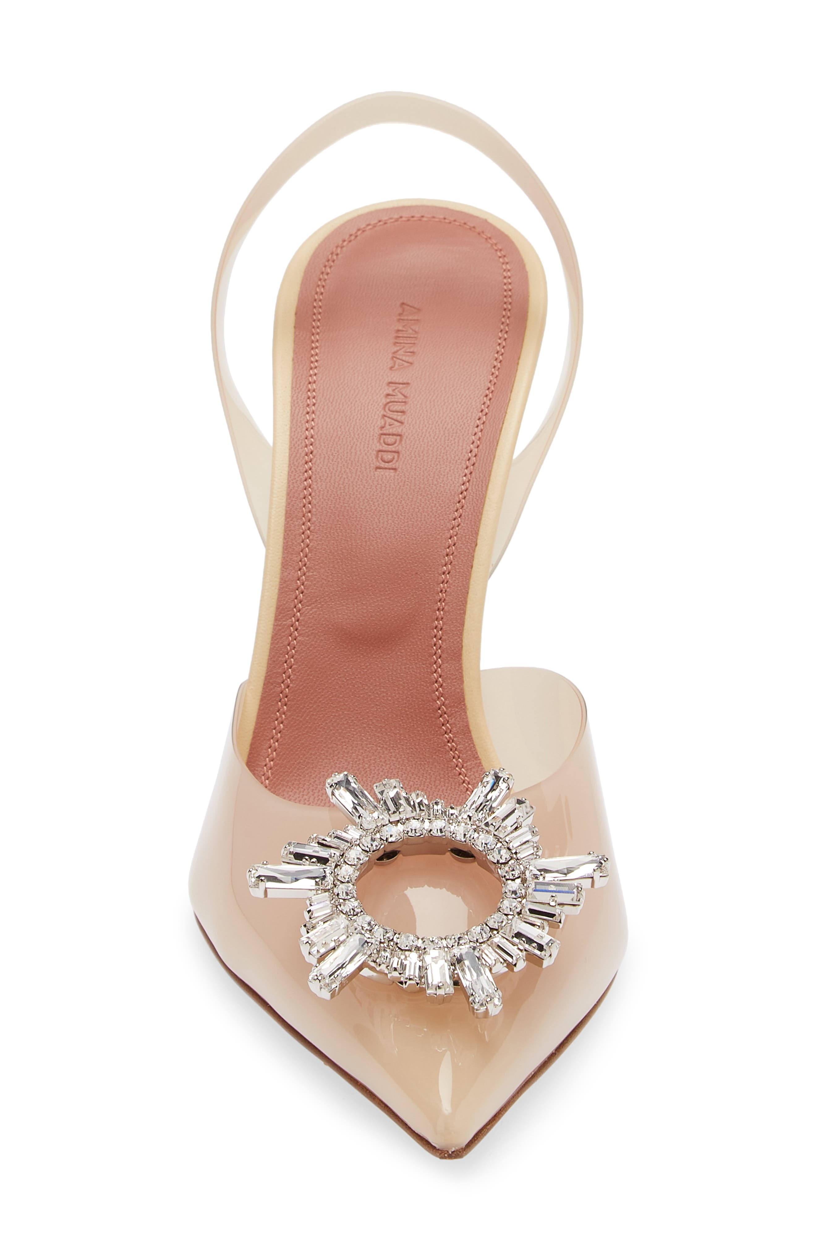 Begum Transparent Pointed Toe Slingback Pump - 4