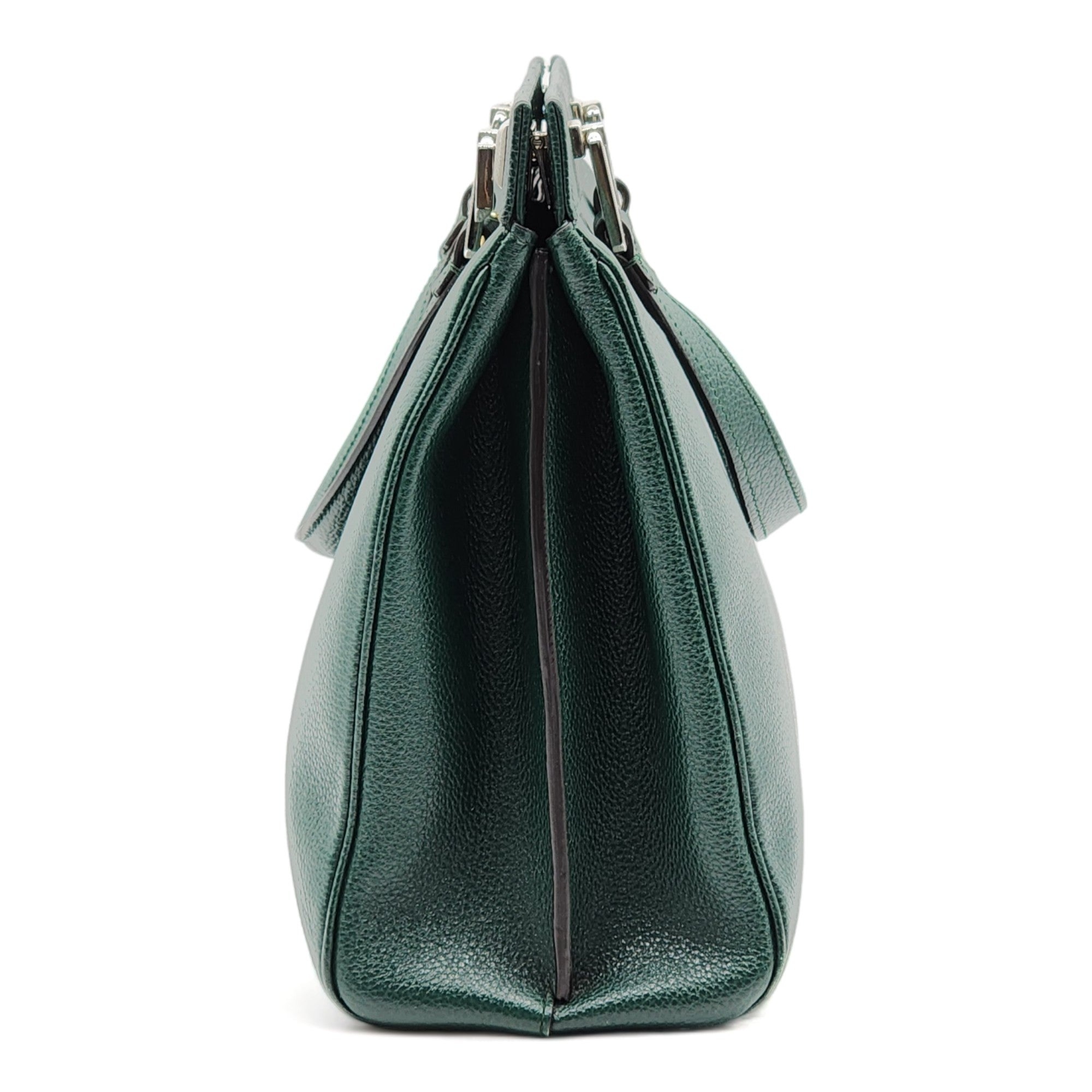 Gucci Medium Zumi Top Handle Bag in Green - 4