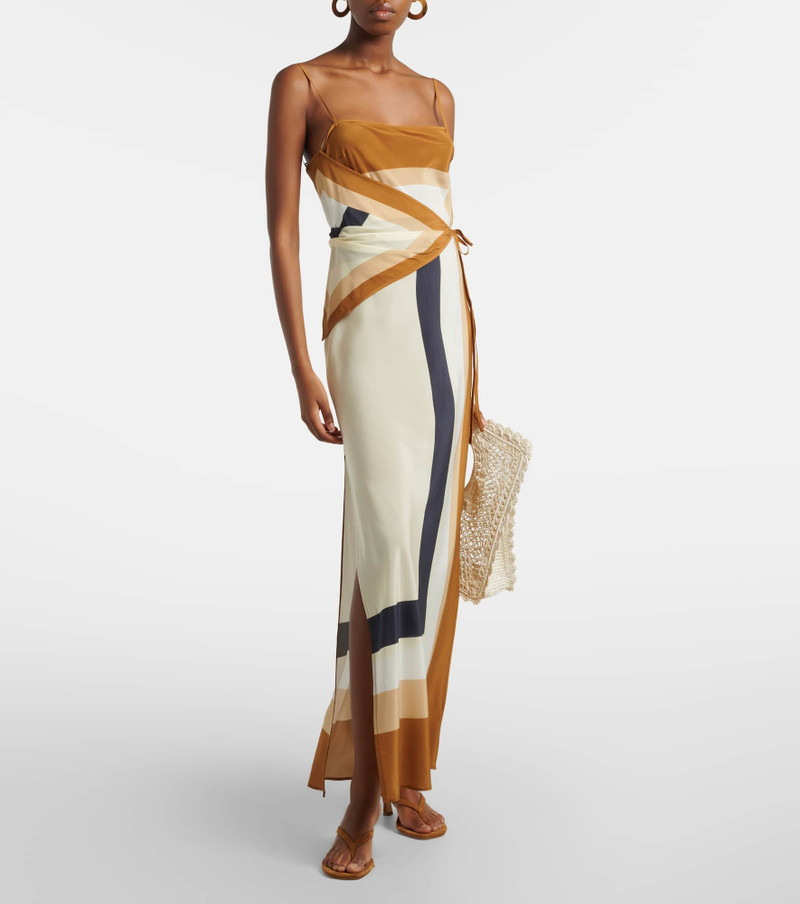 SIR. Printed silk maxi dress outlook