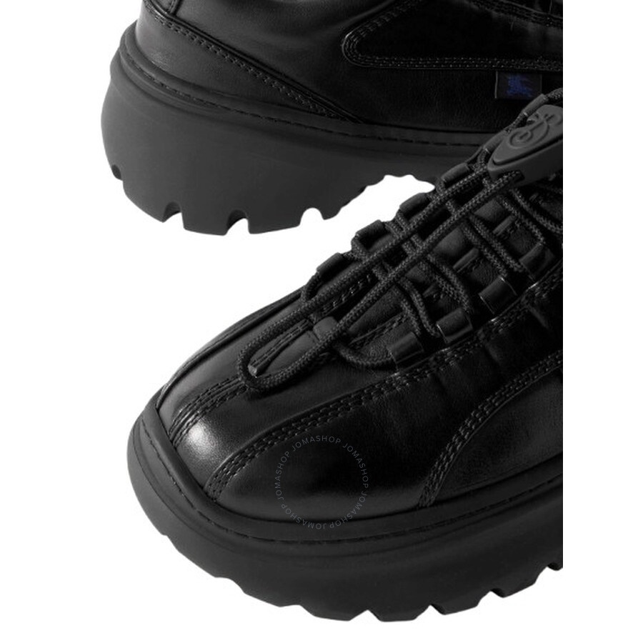 Burberry Leather Scoot Lace-Up Sneakers - 5