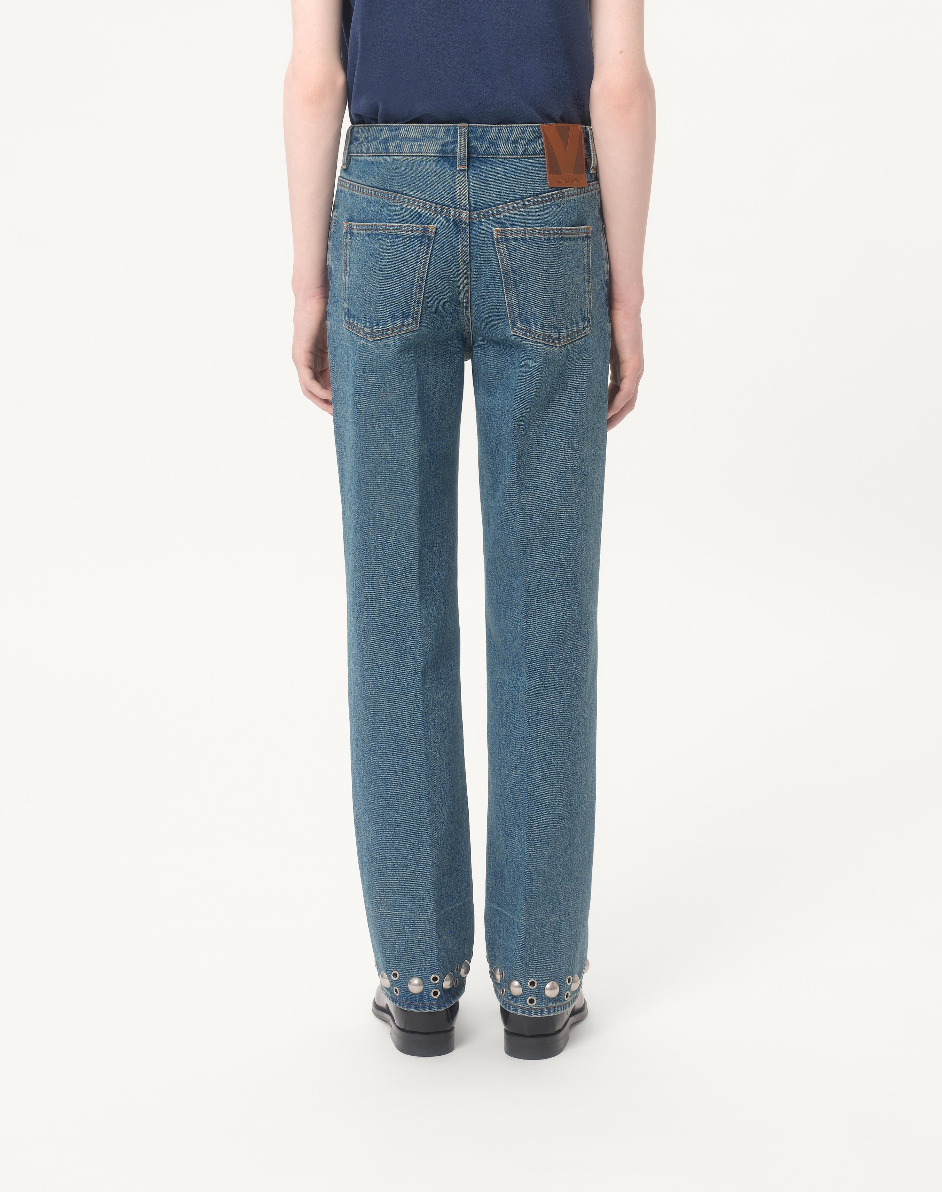 DENIM PANTS WITH CABOCHONS - 5