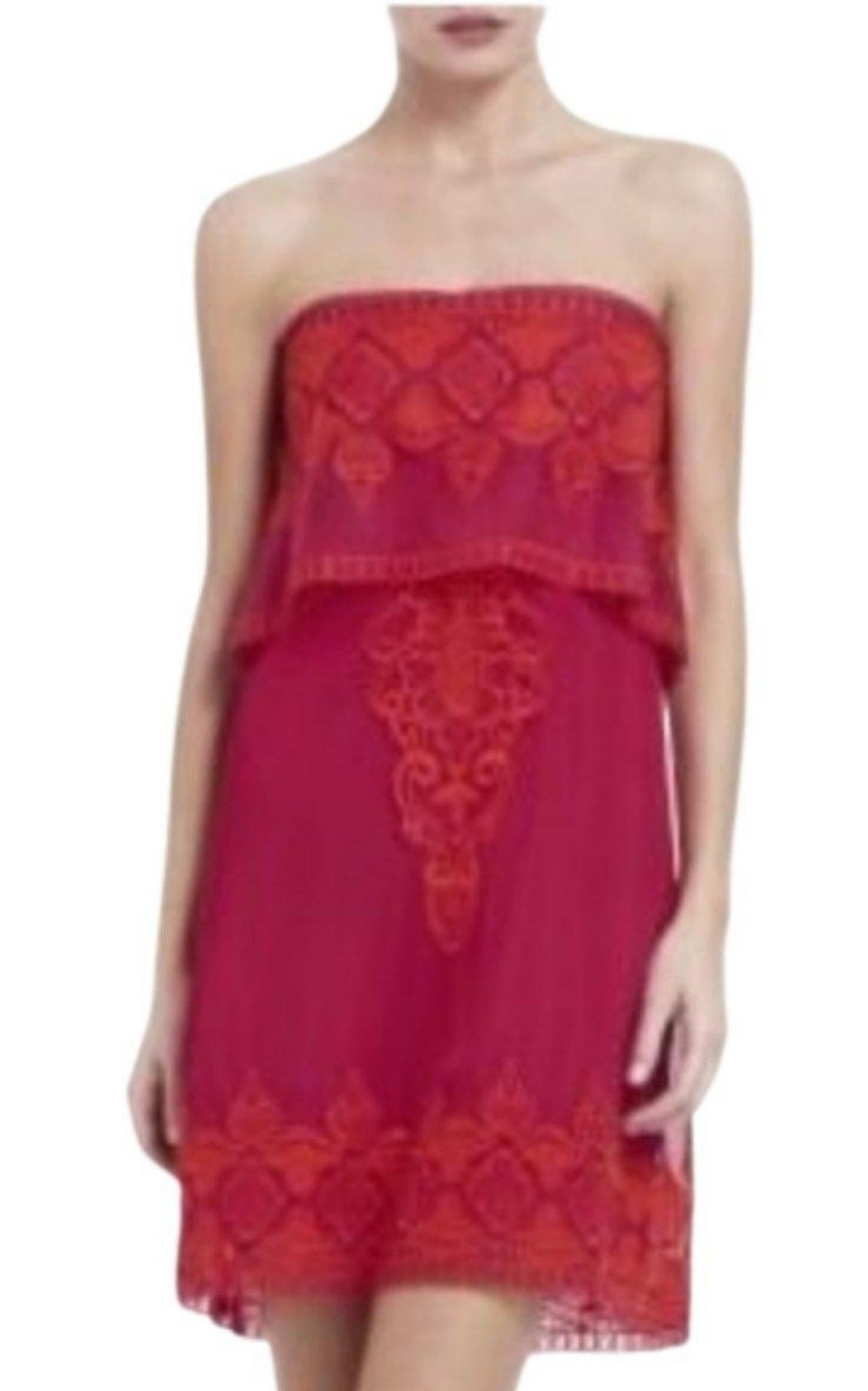 BCBGMAXAZRIA - Mayela Ruby Red Strapless Dress - 2