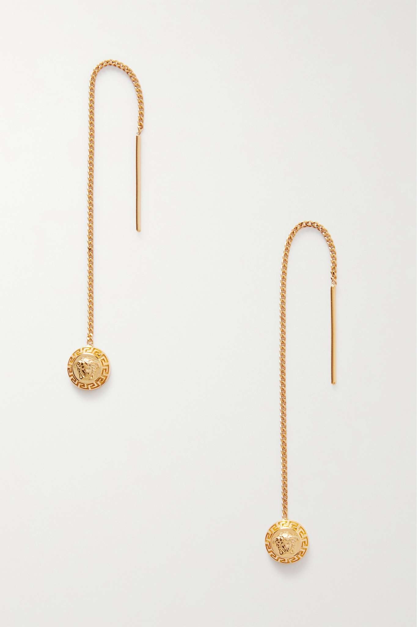 Medusa gold-tone earrings - 1