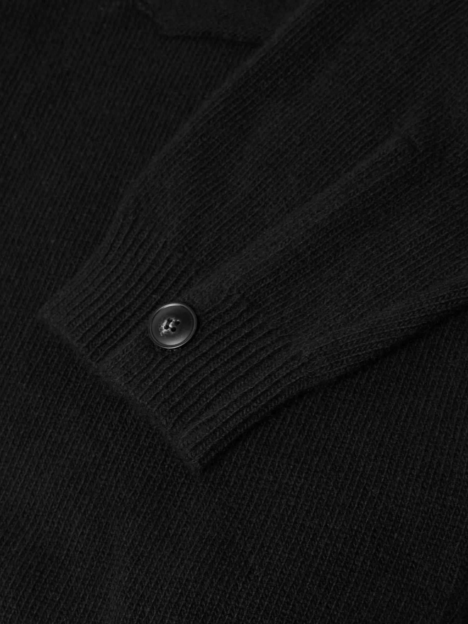 Wool and Cashmere-Blend Cardigan Black - 6