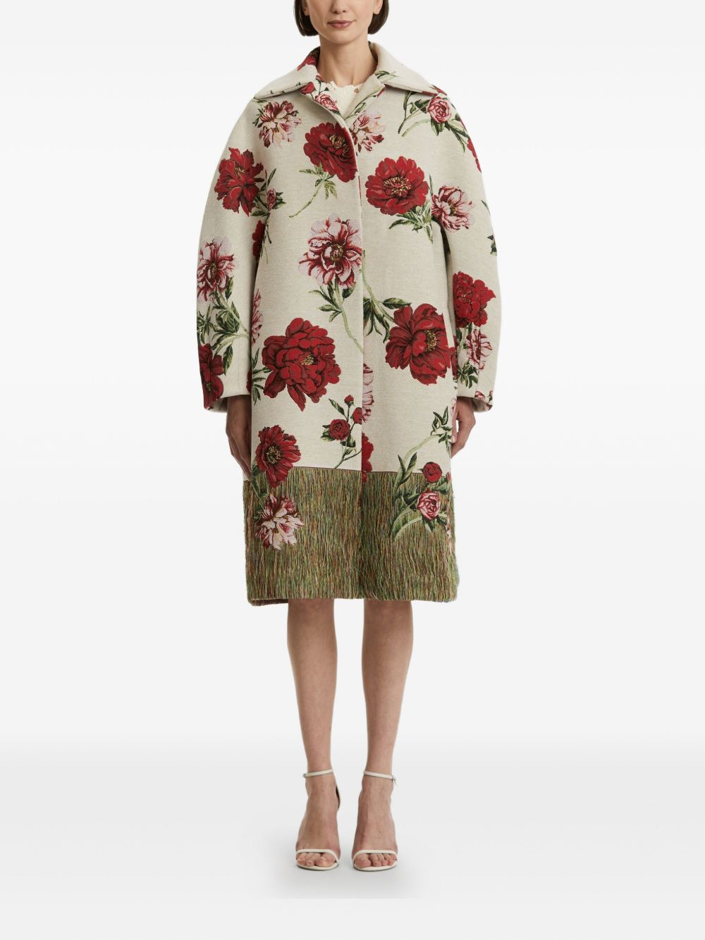 Peony Unraveled jacquard coat - 2