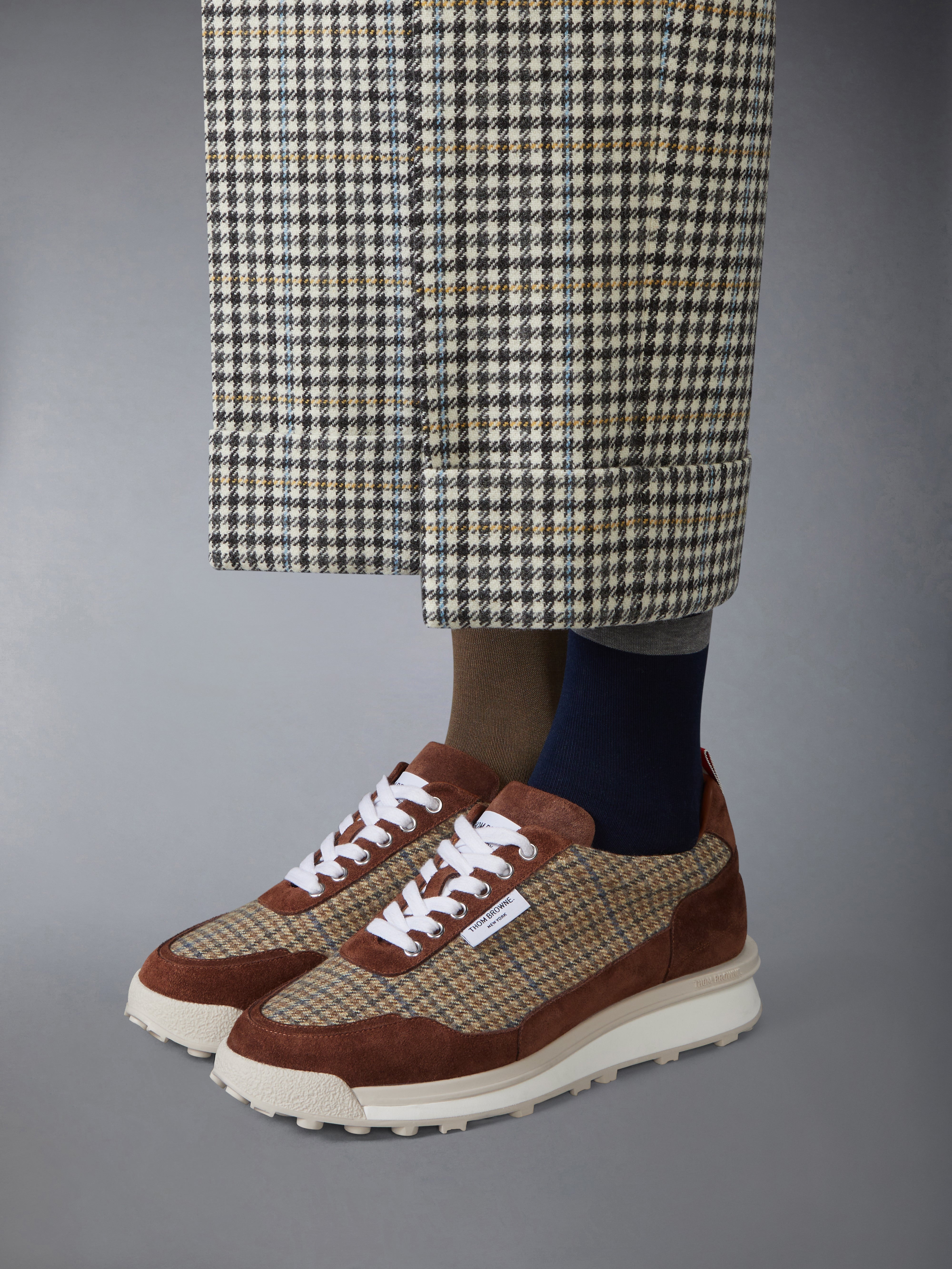 GUNCLUB CHECK CHEVIOT TWEED ALUMNI SNEAKERS - 4