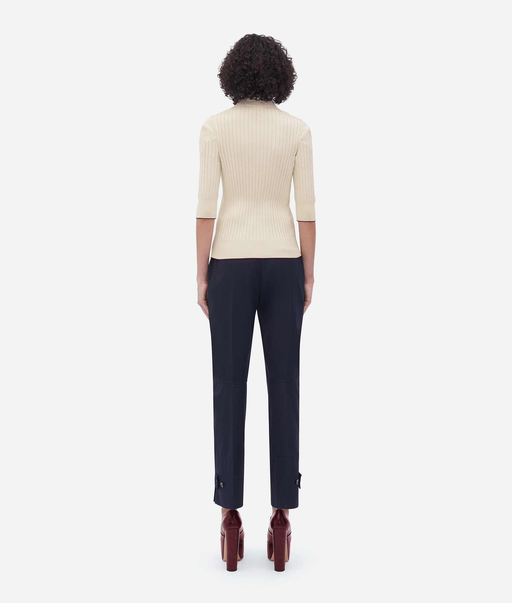 ribbed cotton polo - 3
