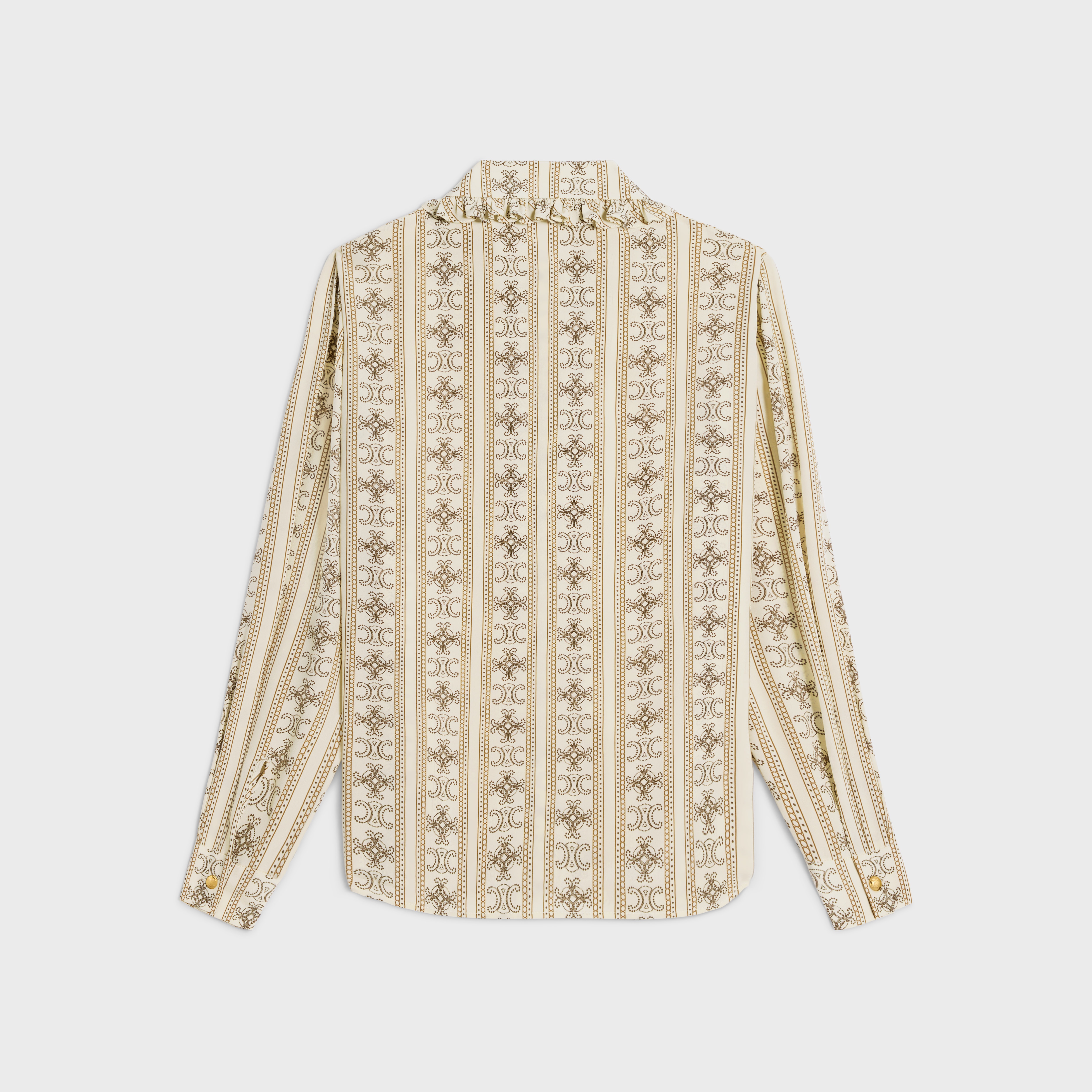 frill blouse in crepe de chine - 2