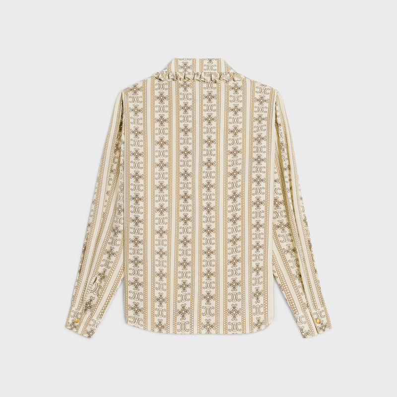 CELINE frill blouse in crepe de chine outlook