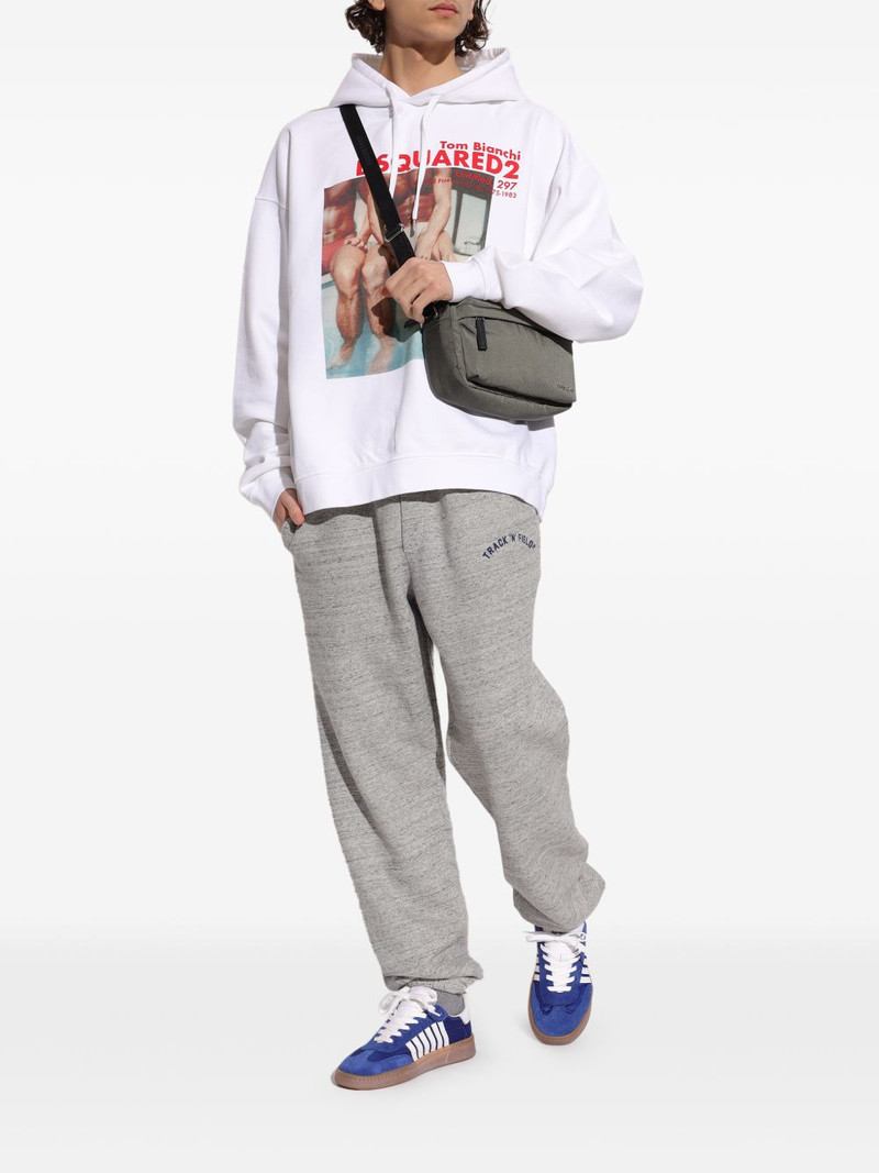 DSQUARED2 drawstring graphic track pants outlook