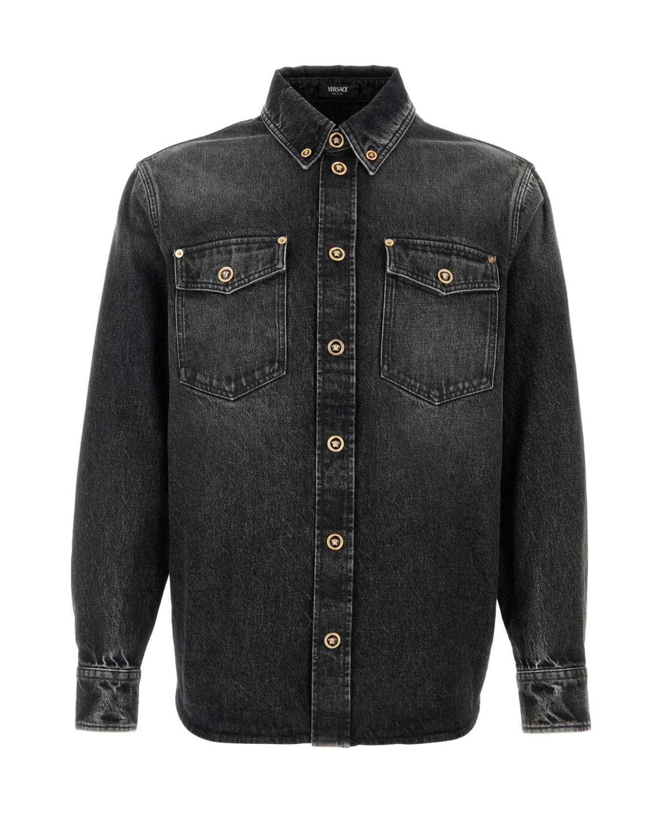 Black Denim Shirt - 1