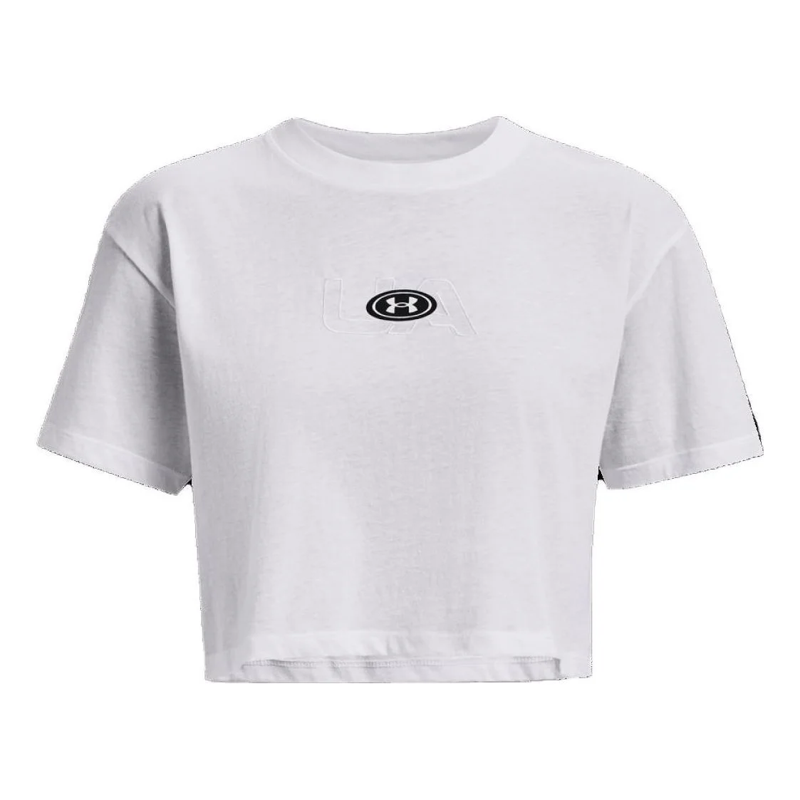 (WMNS) Under Armour Branded Logo Crop T-shirt White' 1376751-100 - 1
