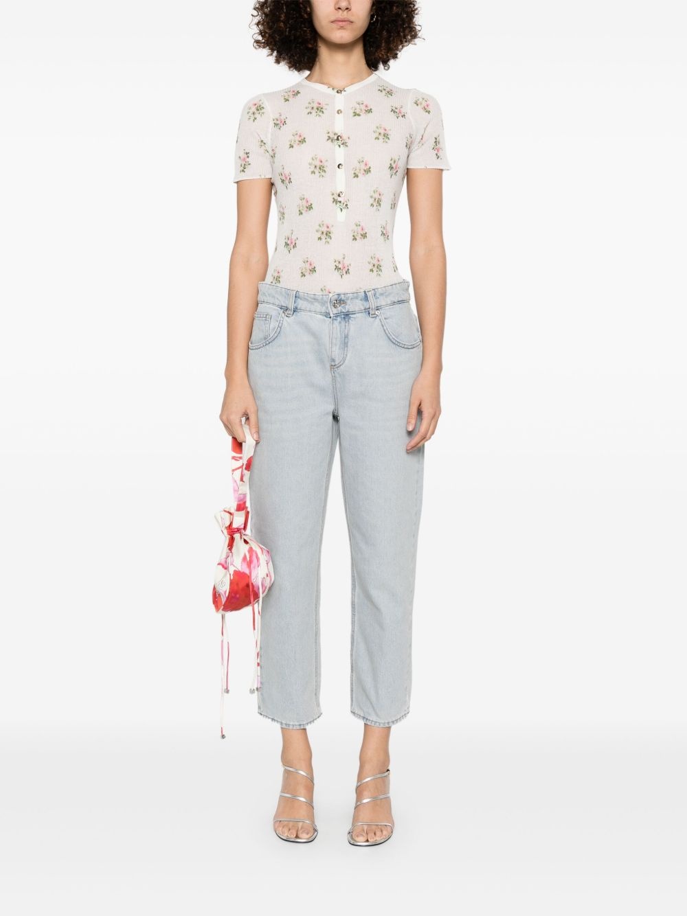logo-embroidered jeans - 2