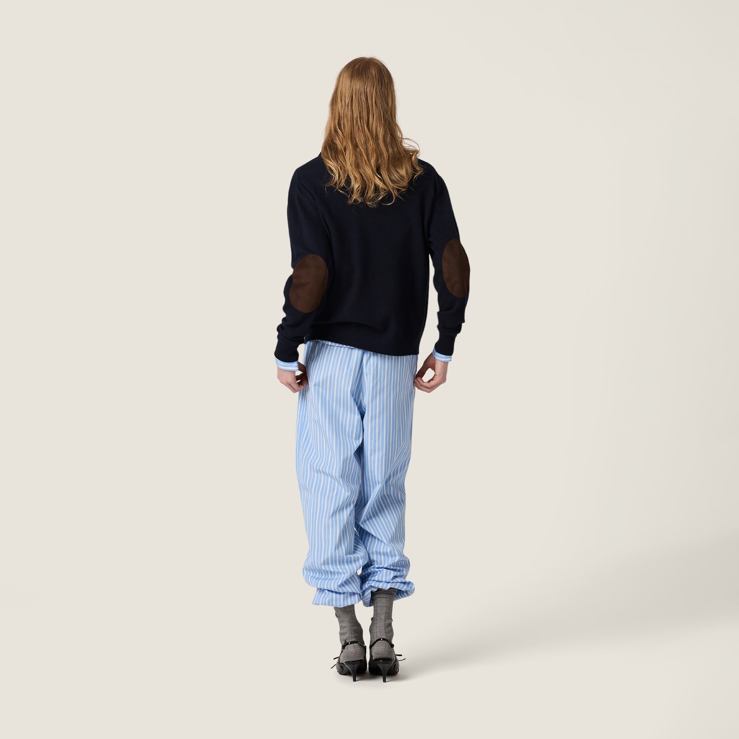 Striped poplin pajama pants - 3
