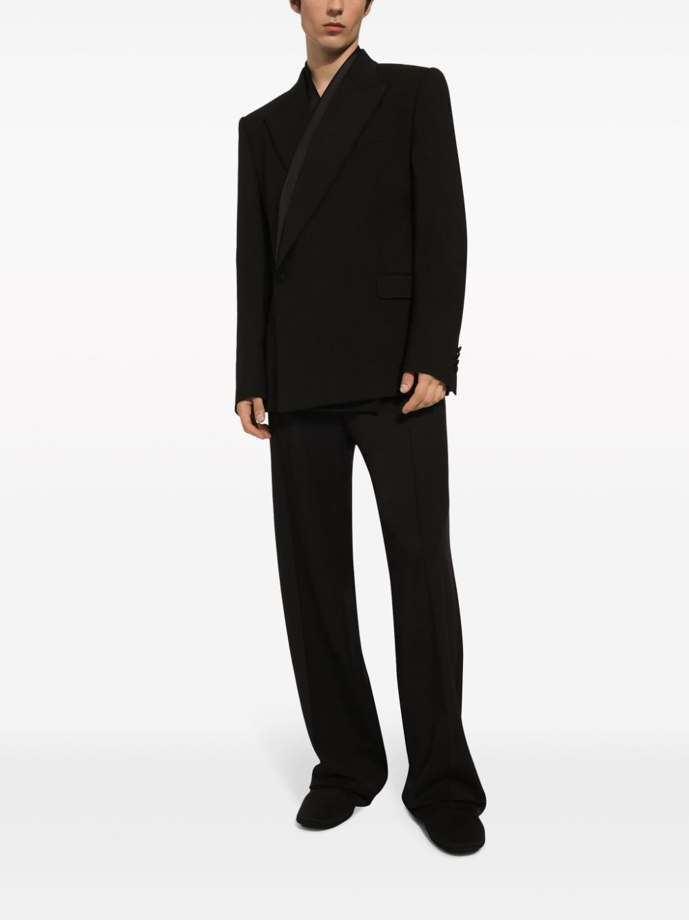 straight-leg wool trousers - 3