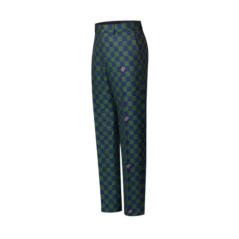 Louis Vuitton Jacquard Damier Wool Cigarette Pants outlook