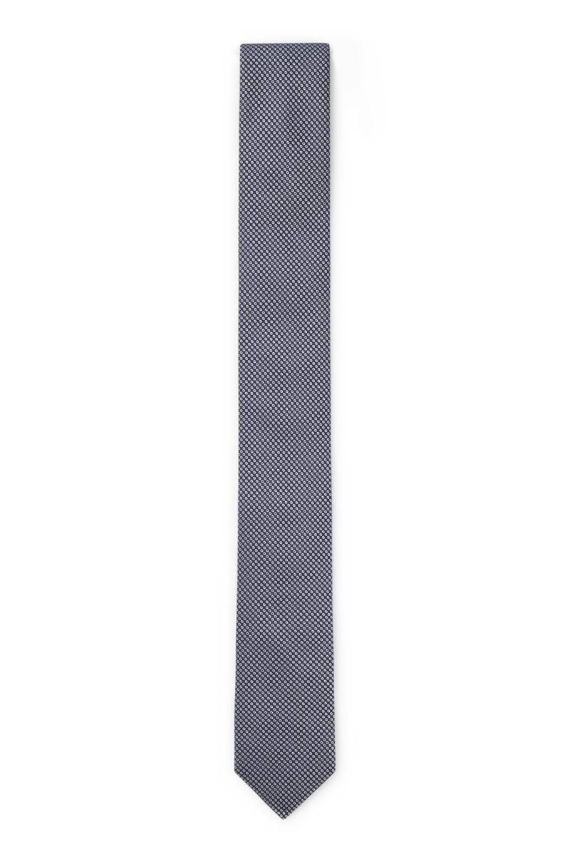 SILK TIE WITH SUBTLE JACQUARD PATTERN 1