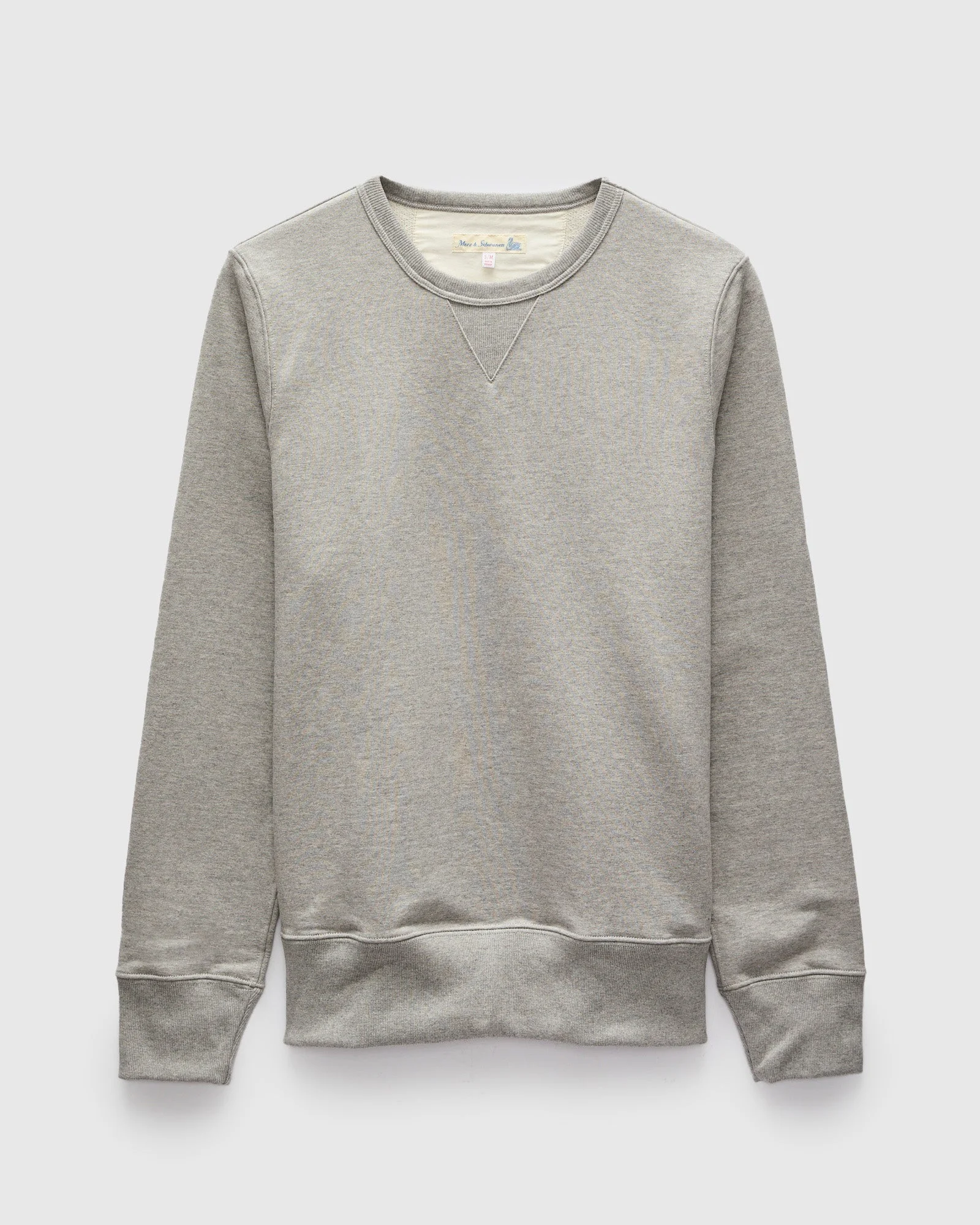 3S48 "Good Originals" Heavyweight Loopwheel Sweatshirt in Melange Grey - 1