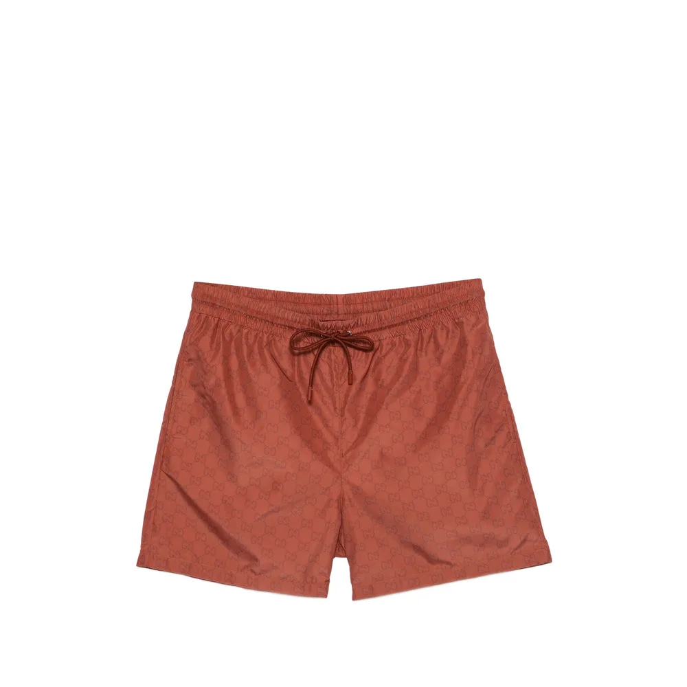 Gucci Brown Beachwear - Swim Shorts Men - 1
