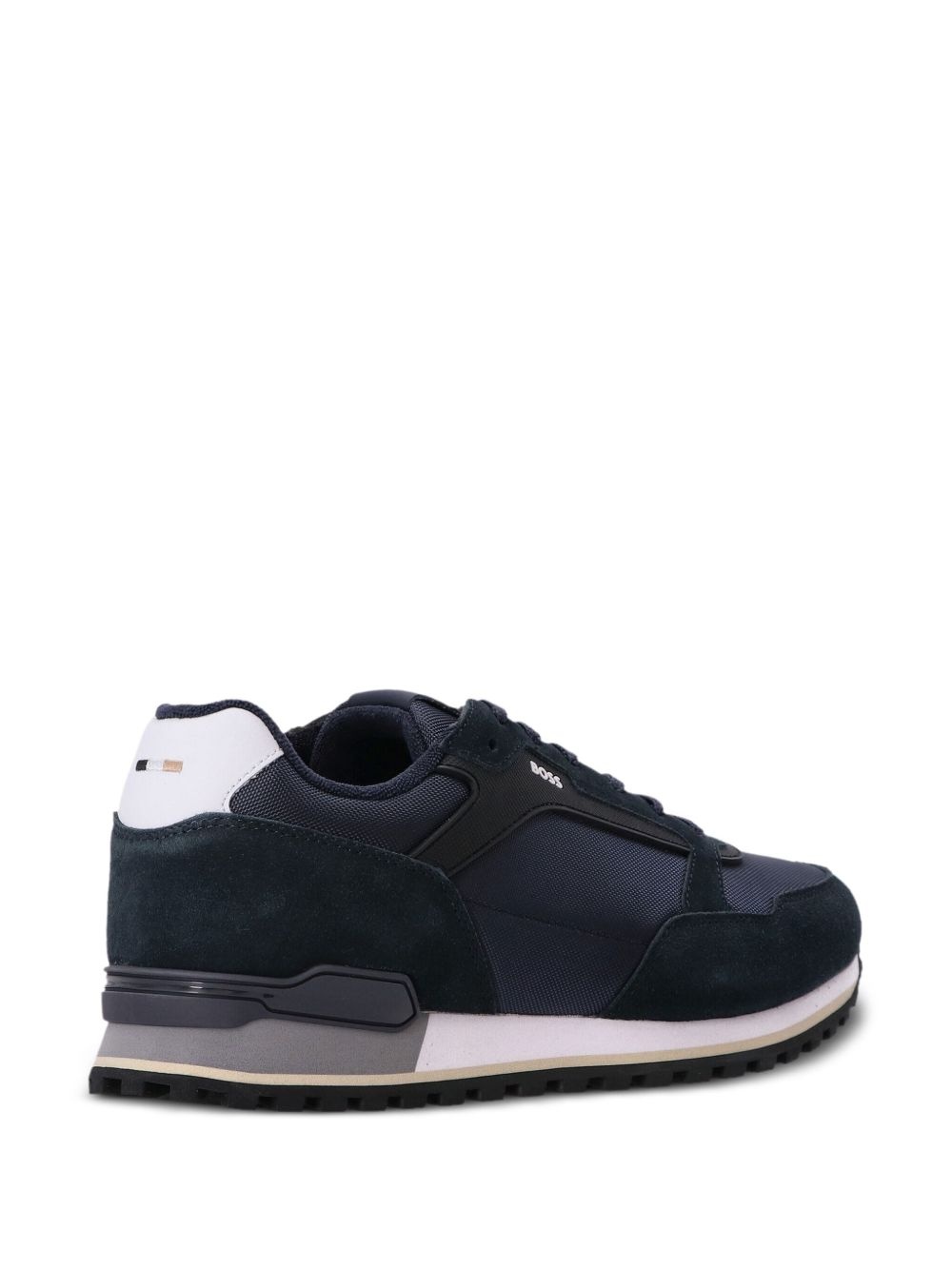 suede-trimmed mesh sneakers - 3