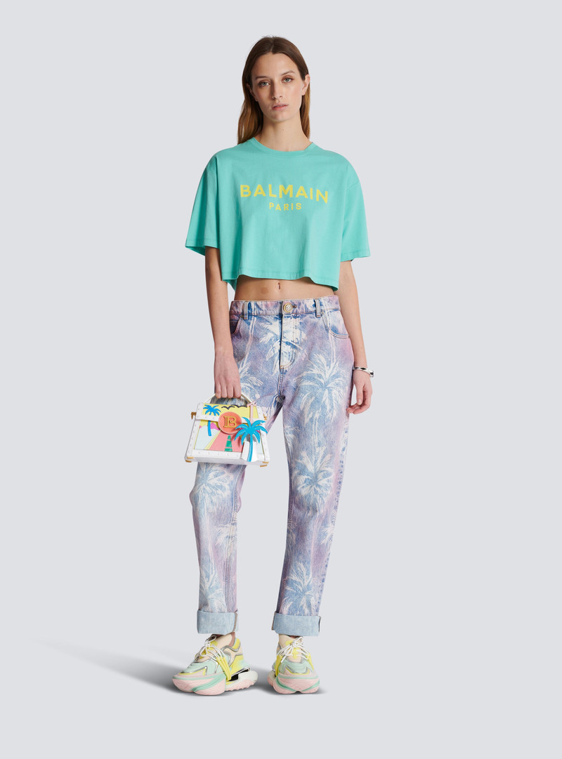 Balmain B-Buzz Dynasty calfskin and Postcard patchwork bag outlook