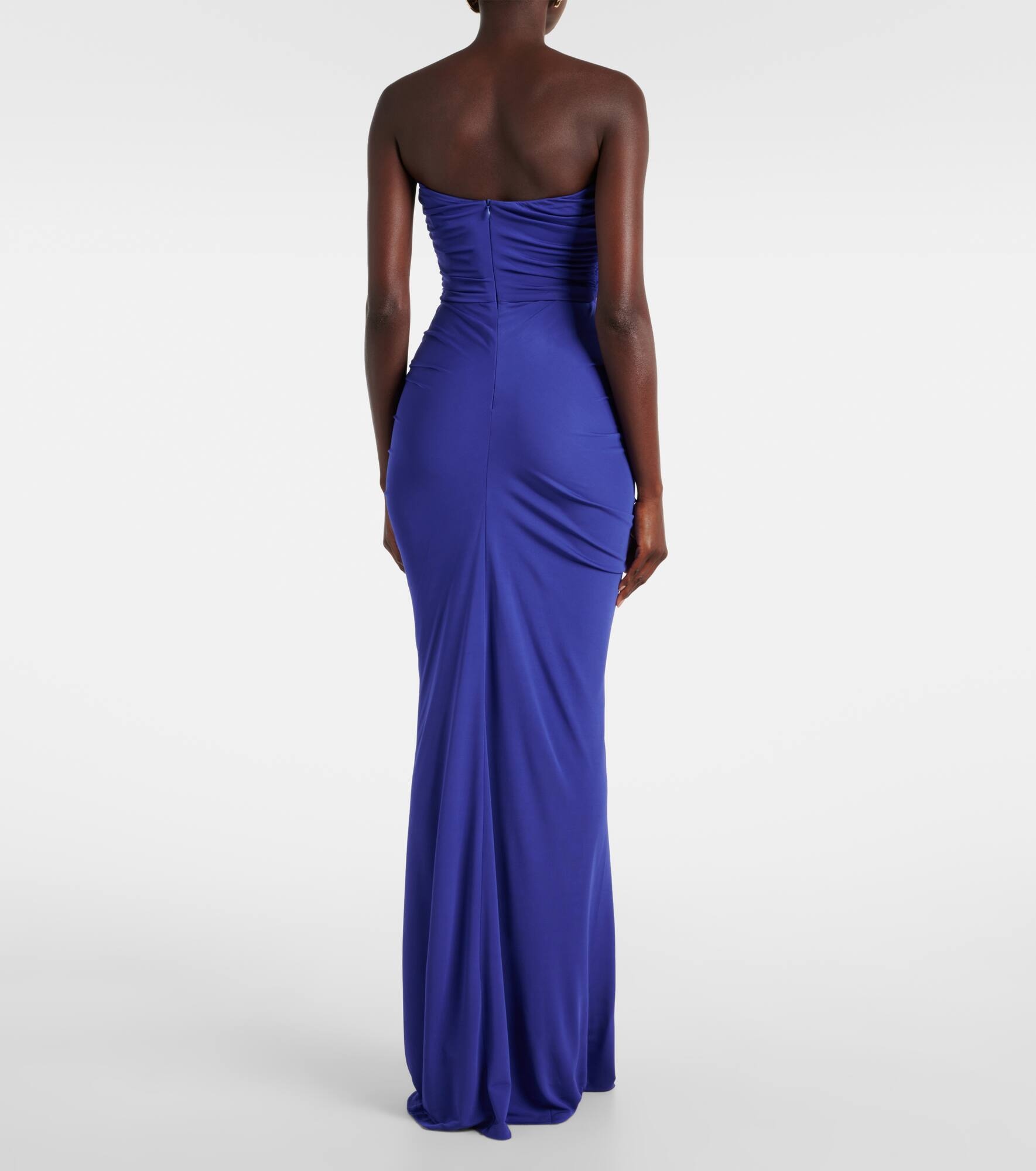 Embellished draped jersey gown - 3