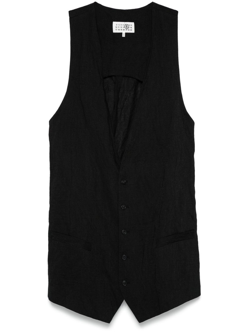 plunging-neck gilet 1