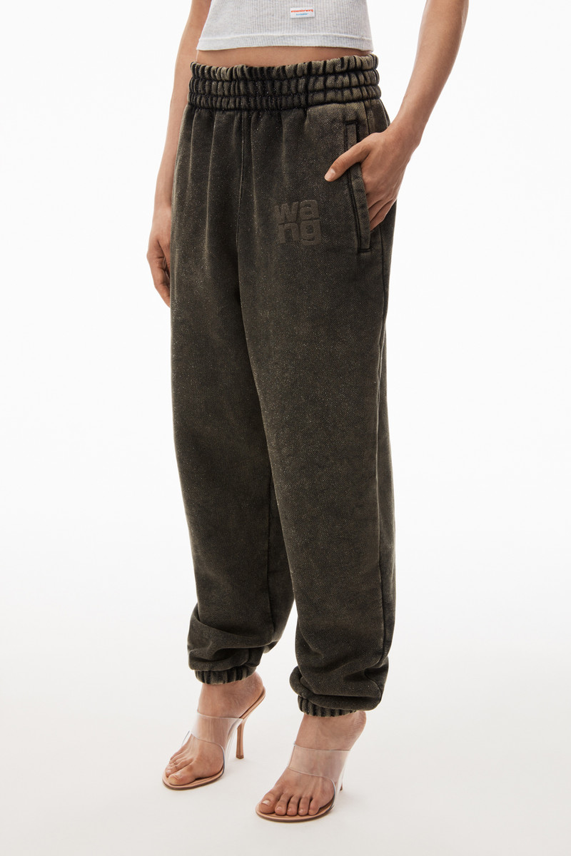 puff logo sweatpant in glitter terry 3