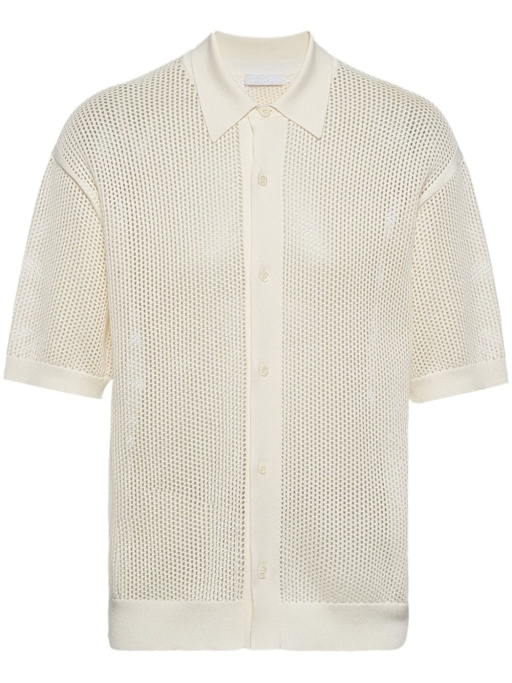 embroidered-logo knitted polo - 1