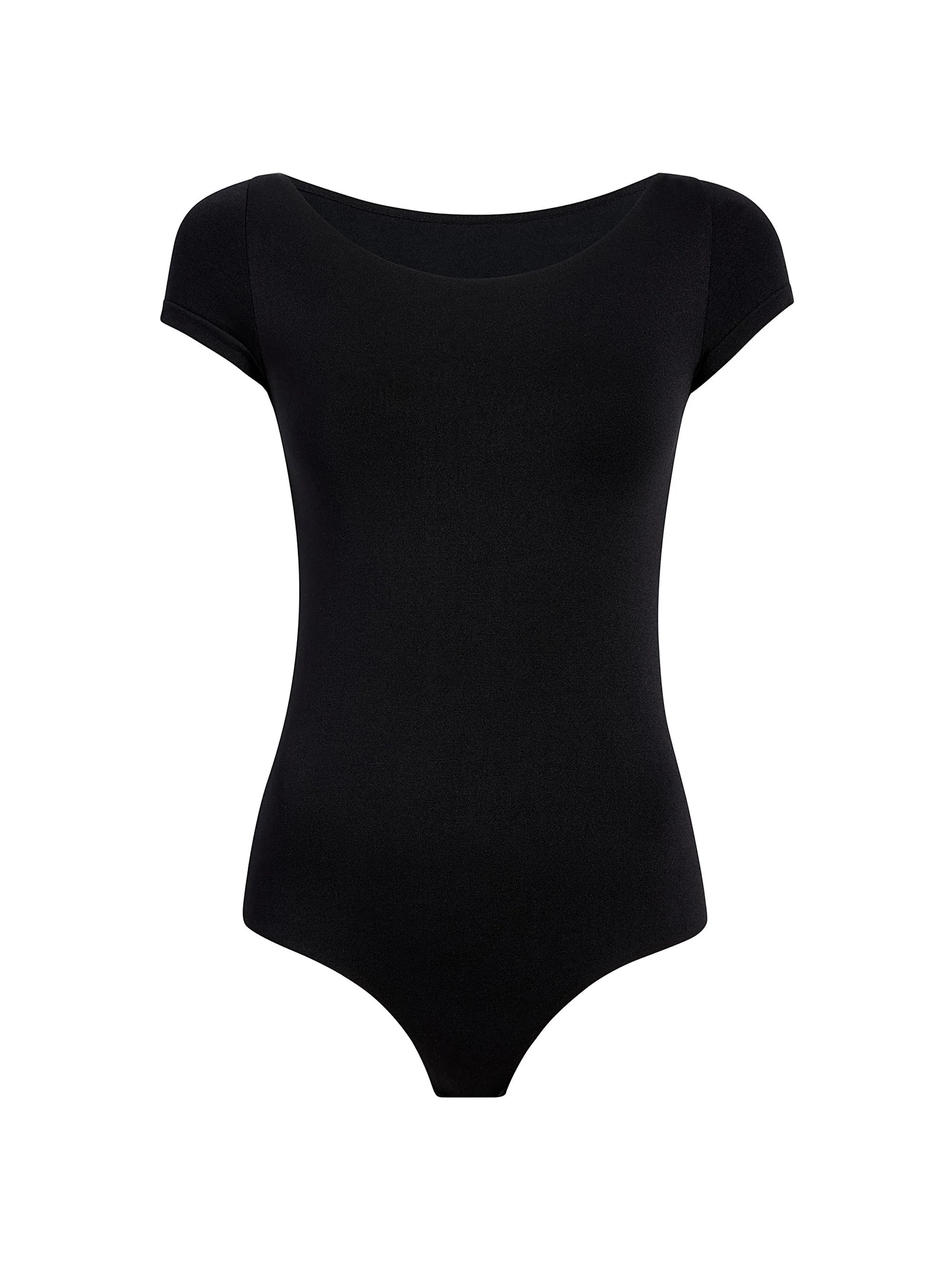 Women's Prima Ballet Boatneck Bodysuit - Black - 1