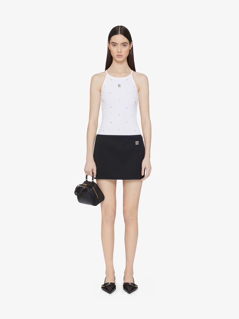 Givenchy SLIM FIT TANK TOP IN COTTON WITH 4G AND CRYSTALS outlook