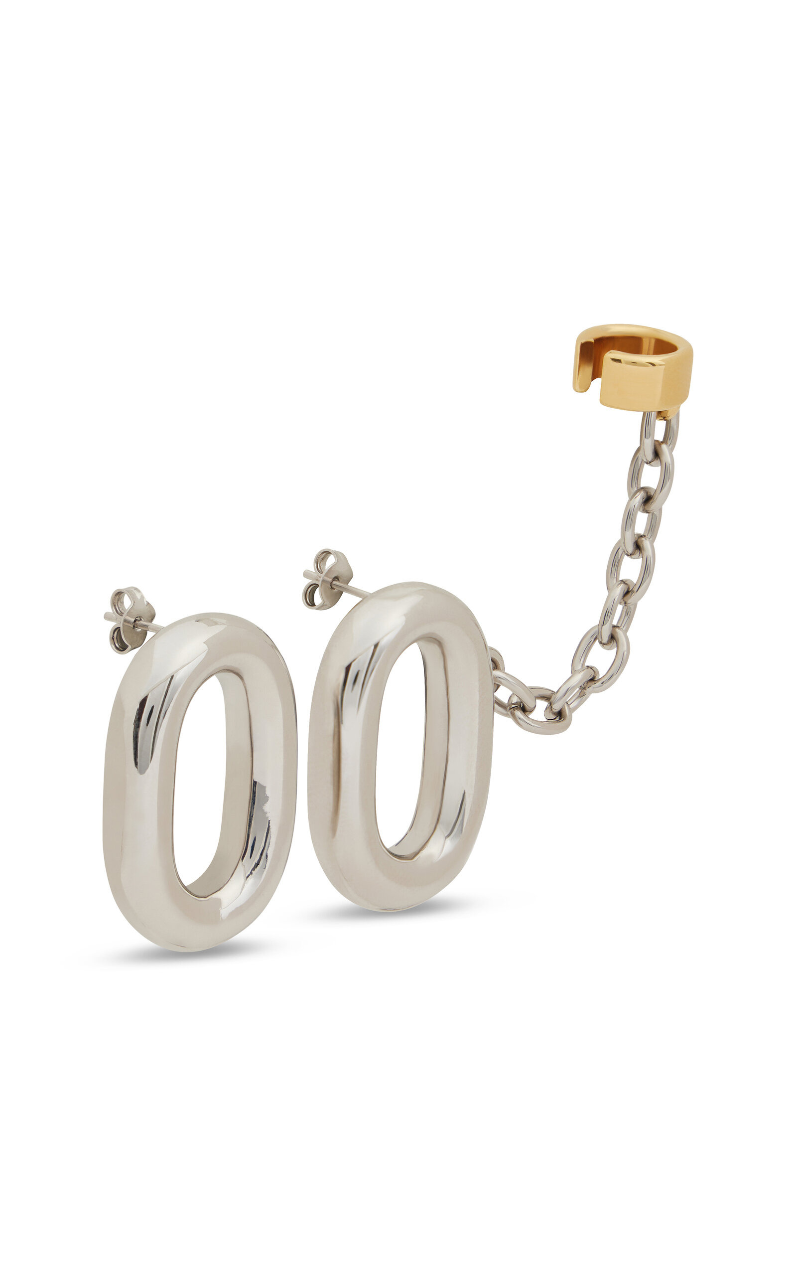 XL Link and Cuff Earrings silver - 5
