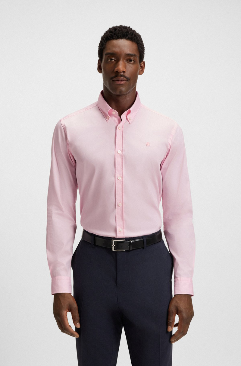 SLIM-FIT SHIRT WITH DOUBLE B MONOGRAM 2