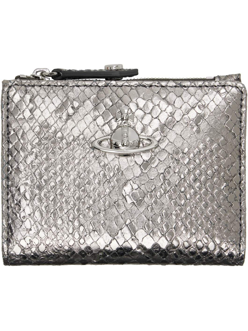 Silver Slim Flap Card Holder 1