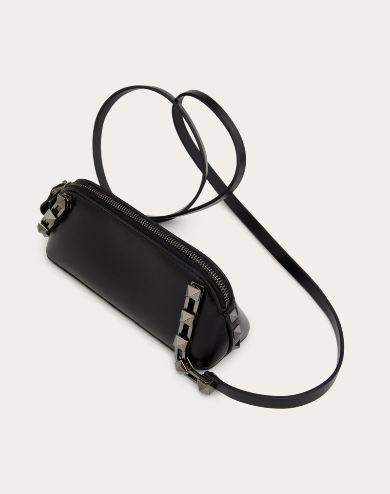 Valentino MINI ROCKSTUD SHINY CALFSKIN CLUTCH outlook