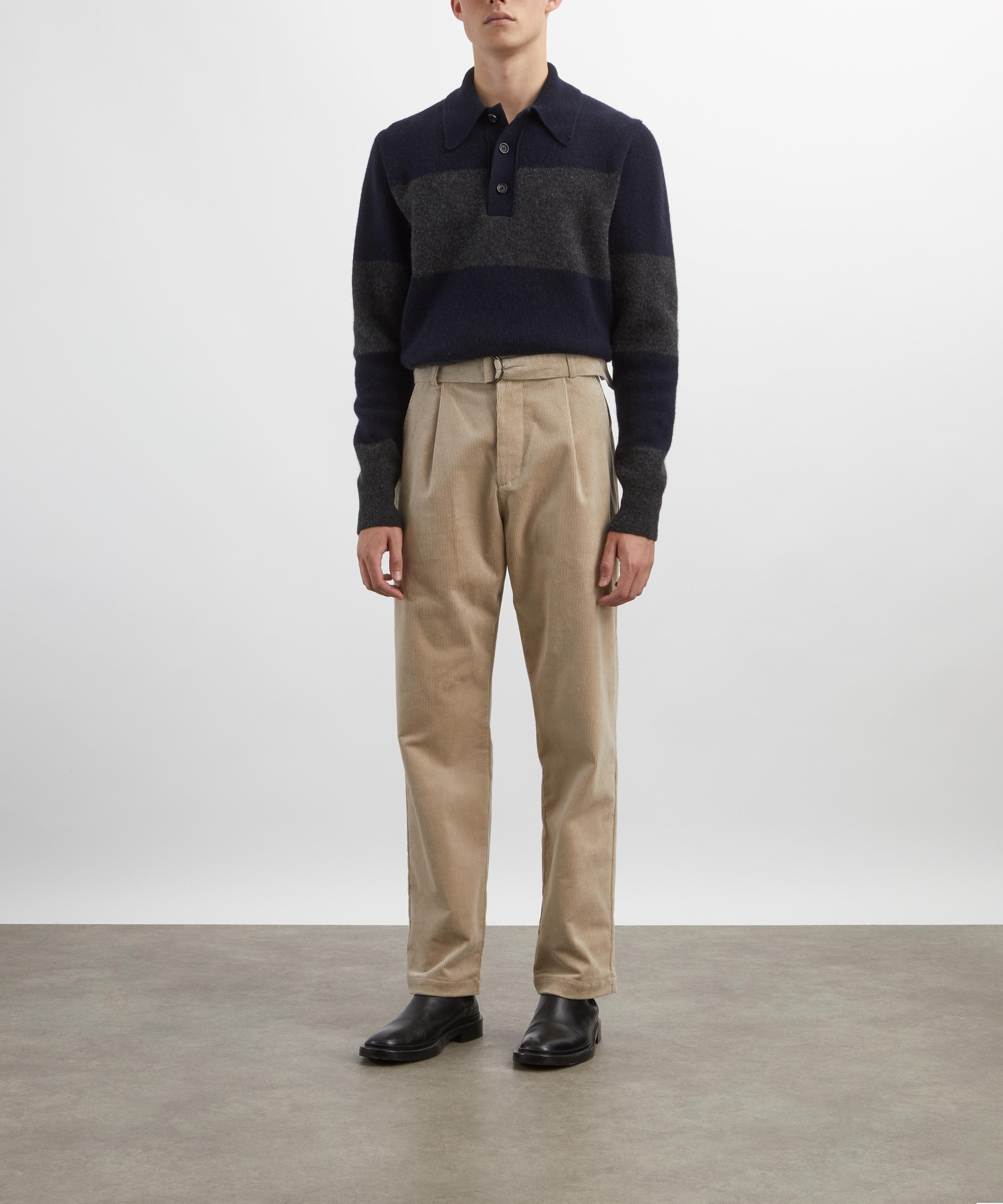 Belted Sibley Cord Beige Trousers - 2