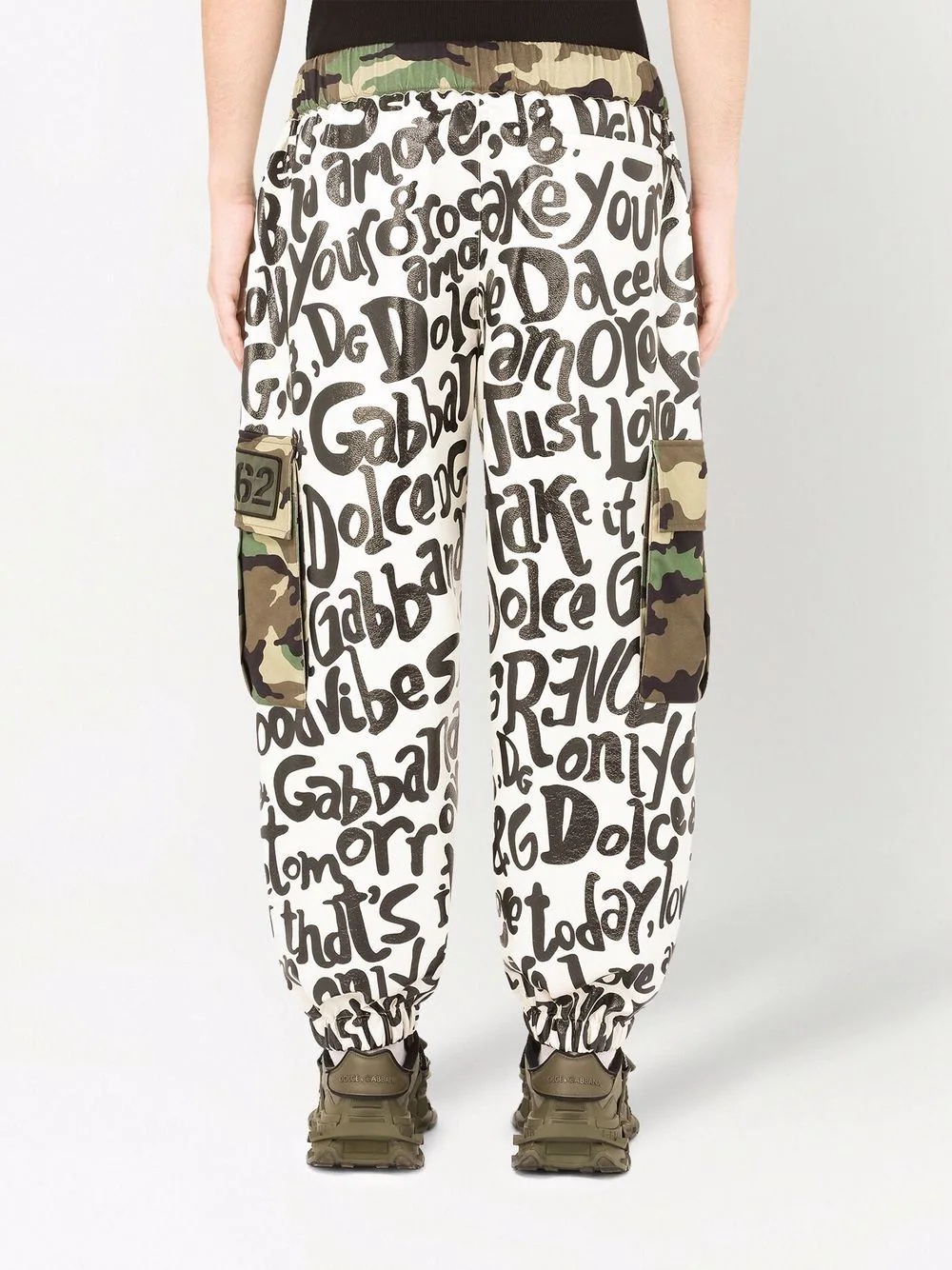 logo-print cargo track pants - 4