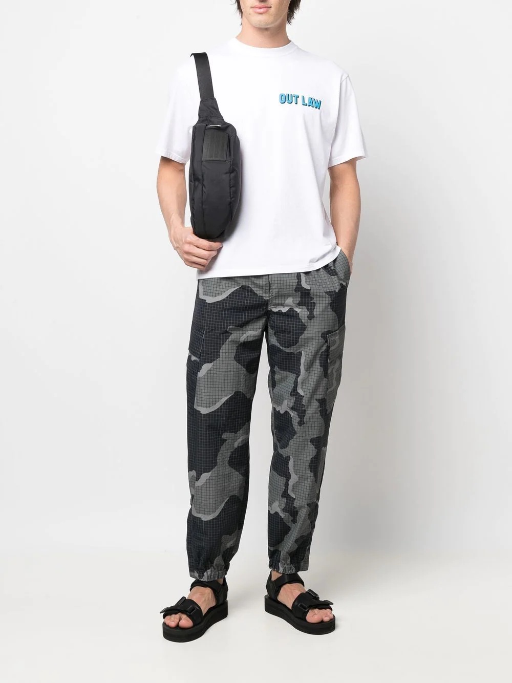 camouflage-print ripstop cargo trousers - 2