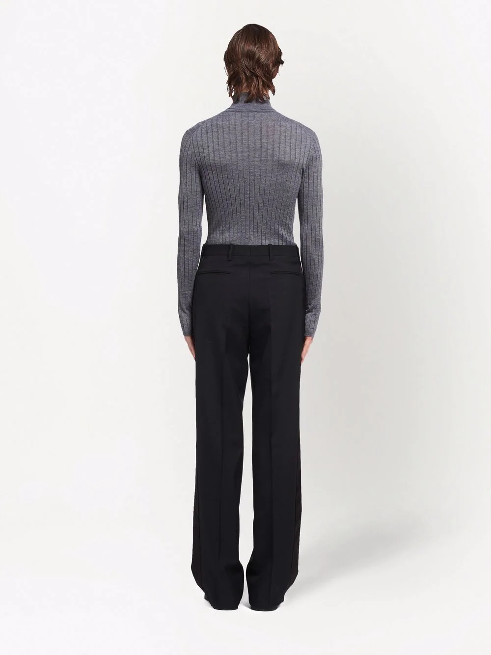 straight-leg tailored trousers - 4